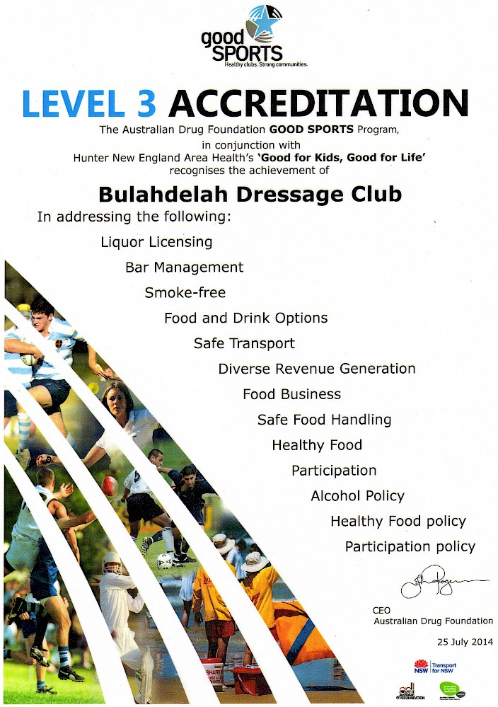 BDC has Level 3 Good Sports Club accreditation