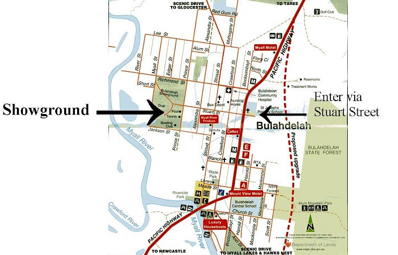 Directions to Bulahdelah Showground